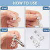 60Pcs 3 Style 304 Stainless Steel Stud Earring Findings STAS-SP0001-57-6