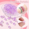 100Pcs Frosted Baking Paint Glass Beads DGLA-YW0001-36F-5