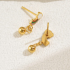 Fashionable Classic Versatile Rainbow with Round 201 Stainless Steel Stud Earrings NE2607-2