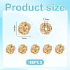 100Pcs Brass Rhinestone Beads KK-UN0005-13G-3