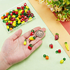 50Pcs 10 Styles Fruit Theme Glass Pendants GGLA-PH0001-70-3