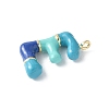 Brass Enamel Pendants KK-E093-03G-E-02-2