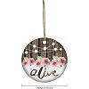 Handmade Porcelain Pendants PORC-WH0005-013-2