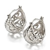 Hollow Basket Hoop Earrings EJEW-G355-03P-1