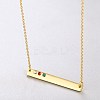 925 Sterling Silver Bar Necklaces NJEW-BB32315-4