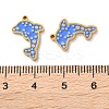 Ion Plating(IP) 304 Stainless Steel Enamel Pendants STAS-M102-12A-G-3