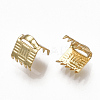 Brass Ribbon Crimp Ends KK-S348-248-1