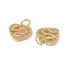 Brass Micro Pave Cubic Zirconia Pendants KK-E068-VC005-01-3