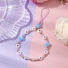 Glass & Acrylic Beaded Mobile Phone Lanyard Wrist Strap HJEW-JM01977-2