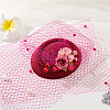 Polyester Birdcage Bridal Veil Netting with Chenille Dot AJEW-WH0471-103C-05-5