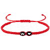 1Pc Adjustable Nylon Cord Braided Bracelets for Women Men BJEW-LP0001-31B-W-1