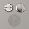 Flat Round Iron Badge Button Parts DIY-WH0297-15B-1