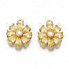 Real 18K Gold Plated Brass Micro Pave Cubic Zirconia Pendants KK-S360-043D-NF-1