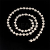 1 Yard Crystal Rhinestone Cup Chains with Plastic Pearl Beaded DIY-GA0005-72-7