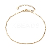 304 Stainless Steel Link Bar Chain Anklets for Women AJEW-AN00624-1