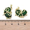 Real 18K Gold Plated Brass Glass Pendants KK-R161-02G-02-3