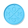 DIY Mother's Day Theme Flat Round Pendant Silicone Molds LS-SIMO-H010-02G-2