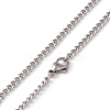 201 Stainless Steel Curb Chain Necklace for Men Women NJEW-P268-A37-1X5-3