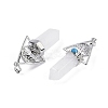 Natural Quartz Crystal Faceted Pointed Bullet Rock Crystal Big Pendants G-H076-02P-01-2