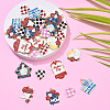 36Pcs 9 Styles Mother's Day Alloy Enamel Pendants ENAM-YW0005-73B-2