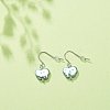 Plastic Pearl Butterfly Dangle Earrings EJEW-JE05028-02-3