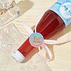 Brass Wax Seal Stamp with Wood Handle AJEW-WH0412-0275-5