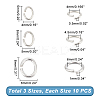 30Pcs 3 Size 925 Sterling Silver Open Jump Rings FIND-BC0003-90-2