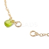 Star & Moon Brass Link Chain Bracelet Making AJEW-JB01150-33-2