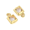 Rack Plating Brass Glass Pendants KK-S385-02G-03-2