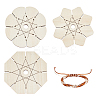 3Pcs 3 Styles Wood 7 Friendship Bracelet Display Stands ODIS-PH0001-89-1