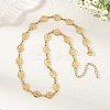 304 Stainless Steel Hollow Spiral Link Chain Necklaces for Women NJEW-JN06395-01-1