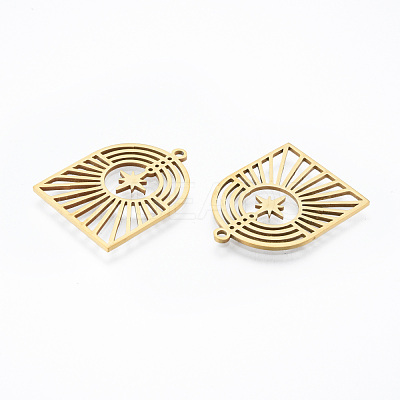 201 Stainless Steel Pendants STAS-N090-LA915-2-1