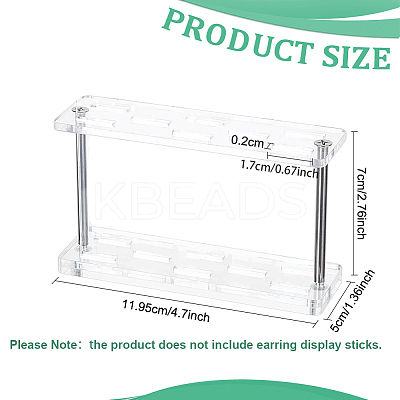 Transparent Acrylic Earring Try-On Stick Organizer Stands EDIS-WH0030-35-1