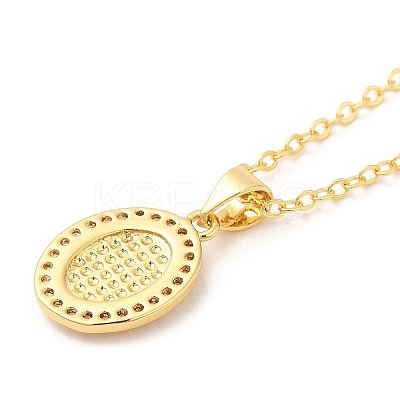 Brass Micro Pave Cubic Zirconia Pendants Necklace LS-NJEW-I125-01E-1