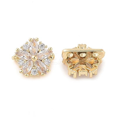 Brass Pave Cubic Zirconia Spacer Bars LS-KK-B090-03A-01G-1