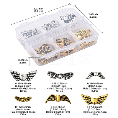 80Pcs Tibetan Style Alloy Beads FIND-FS0003-59-1