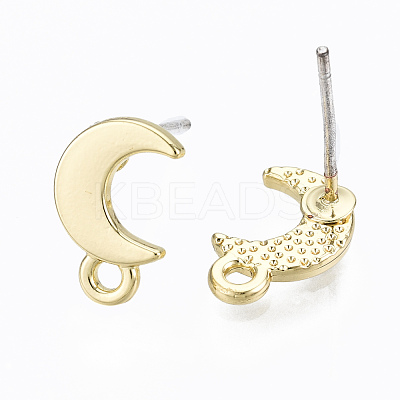 Alloy Stud Earring Findings X-PALLOY-T064-77LG-RS-1