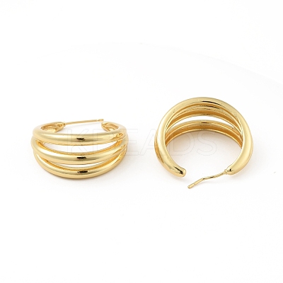 Rack Plating Brass Chunky Stud Earrings EJEW-C035-07G-1