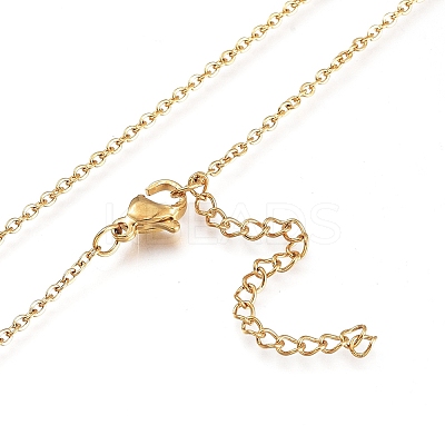 Brass Pendant Necklaces NJEW-L146-32-1