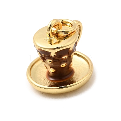 Brass Enamel Charms KK-A268-11G-01-1