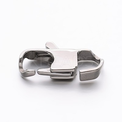 Tarnish Resistant 304 Stainless Steel Lobster Claw Clasps STAS-E094-BS22-P-1