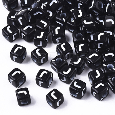 Opaque Acrylic Beads X-SACR-N002-01J-1