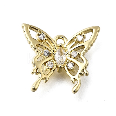 Brass Micro Pave Cubic Zirconia Charms LS-KK-Q048-04G-1