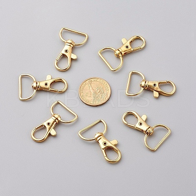 Zinc Alloy Swivel Lobster Claw Clasps PALLOY-YW0001-02G-1