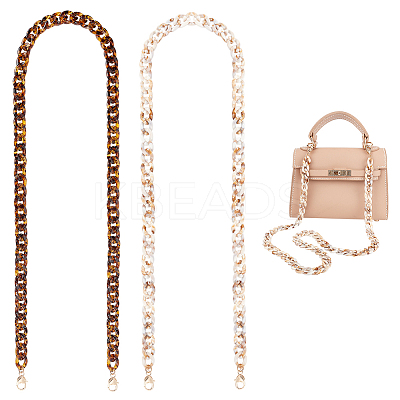 2Pcs 2 Colors Purse Chains DIY-WR0003-25-1