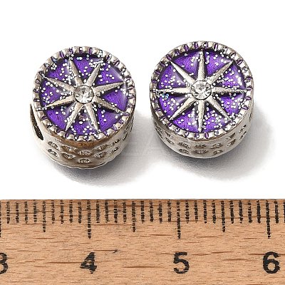 Rack Plating Alloy Enamel European Beads FIND-H005-13P-02-1