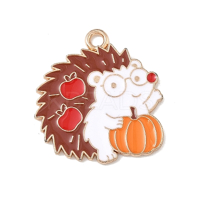 Thanksgiving Day Alloy Enamel Pendants ENAM-I077-01KCG-01-1