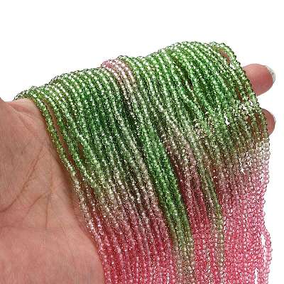 Transparent Painted Glass Beads Strands LS-DGLA-A034-T2mm-A18-1