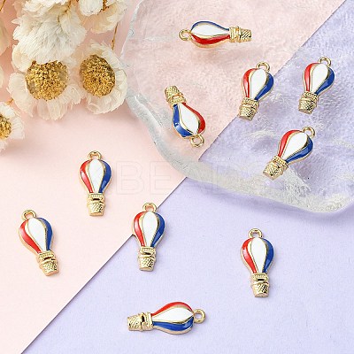12Pcs 2 Colors Alloy Enamel Pendants ENAM-FP0001-90-1