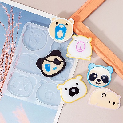 Animal Hair Clips Cabochon Silicone Molds LS-DIY-Q033-03C-1